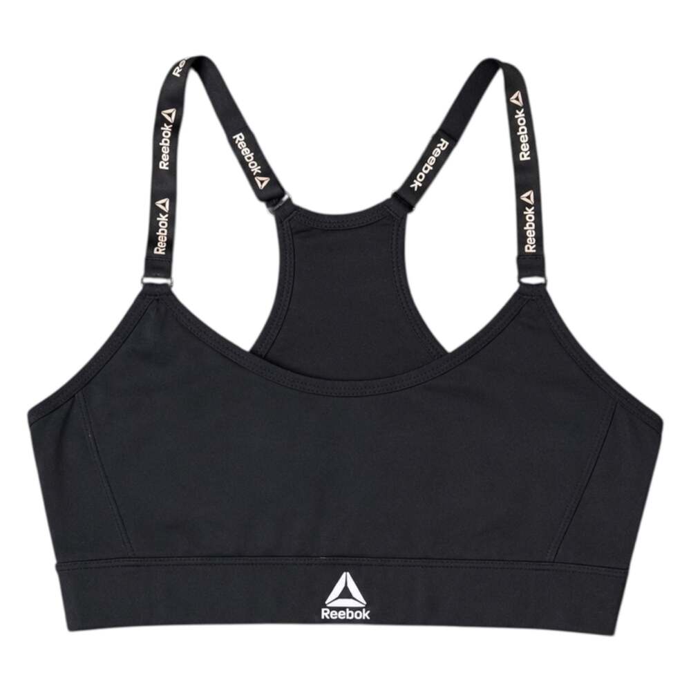 Reebok Women's Black Logo Strap Sports Bra Size S